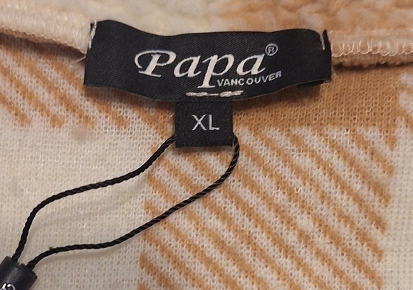 NWT Papa Vancouver Cozy Checkered Teddy Jacket - Brown and White Check - Picture 2 of 11